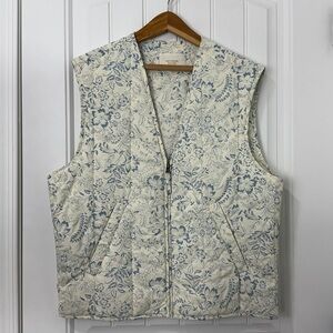 Aime Leon Dore Lightweight Filler Layering Blue and White Floral Vest size M
